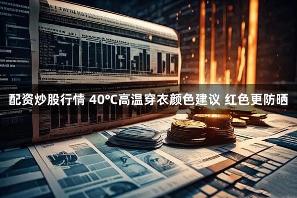 配资炒股行情 40℃高温穿衣颜色建议 红色更防晒