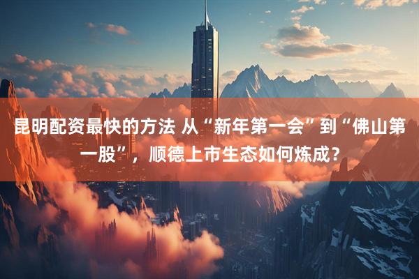 昆明配资最快的方法 从“新年第一会”到“佛山第一股”，顺德上市生态如何炼成？